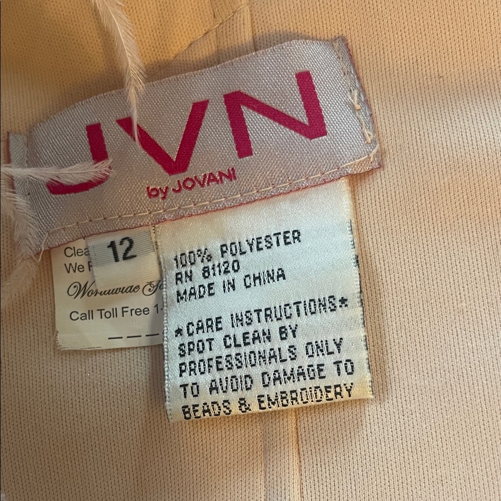 JVN by Jovani Pink and Silver Embellished Prom Dress - Picture 7 of 7